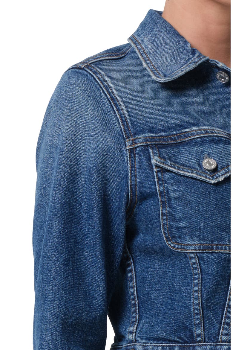 Charisse Shrunken Denim Jacket, Alternate, color, BRIAR DARK INDIGO