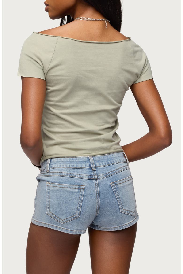Kamalah Cotton Boatneck Tee, Alternate, color, SAGE