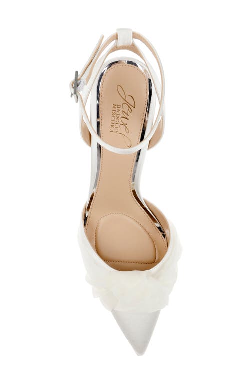Jewel Badgley Mischka Federica Ankle Strap Pointed Toe Pump