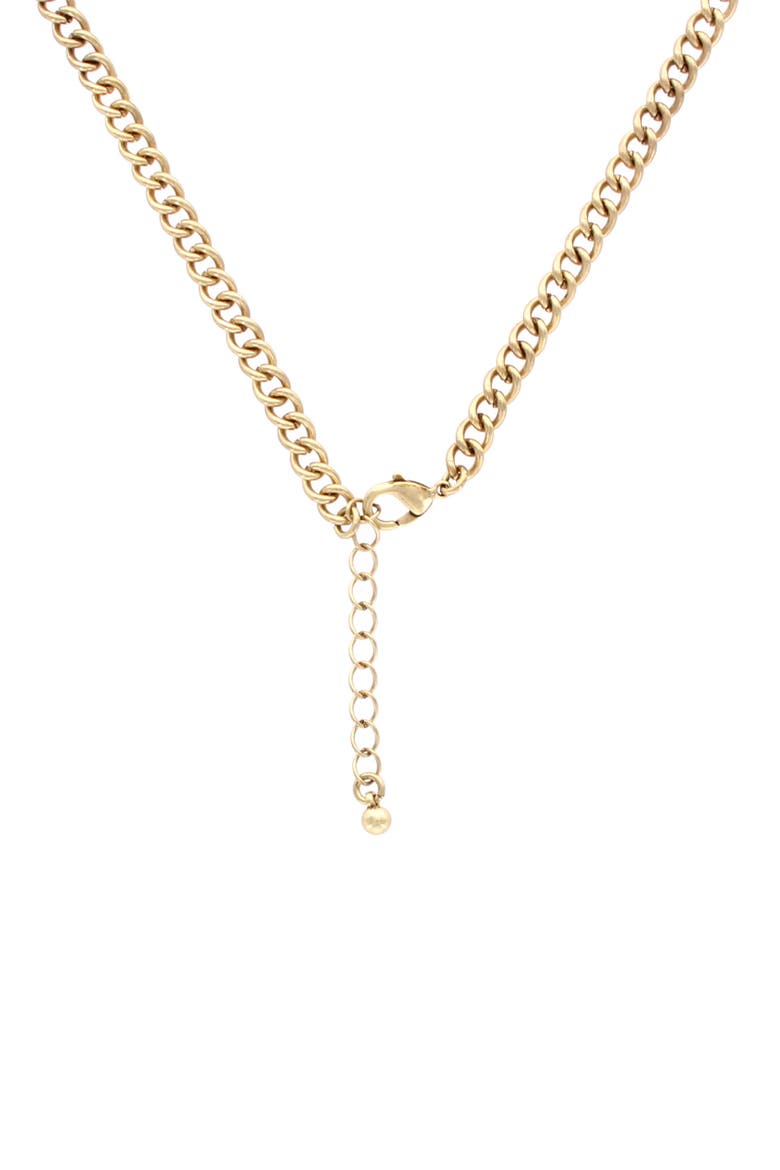 Rosella Mixed Charm Frontal Necklace, Alternate, color, BURNISHED GOLD / MULTI