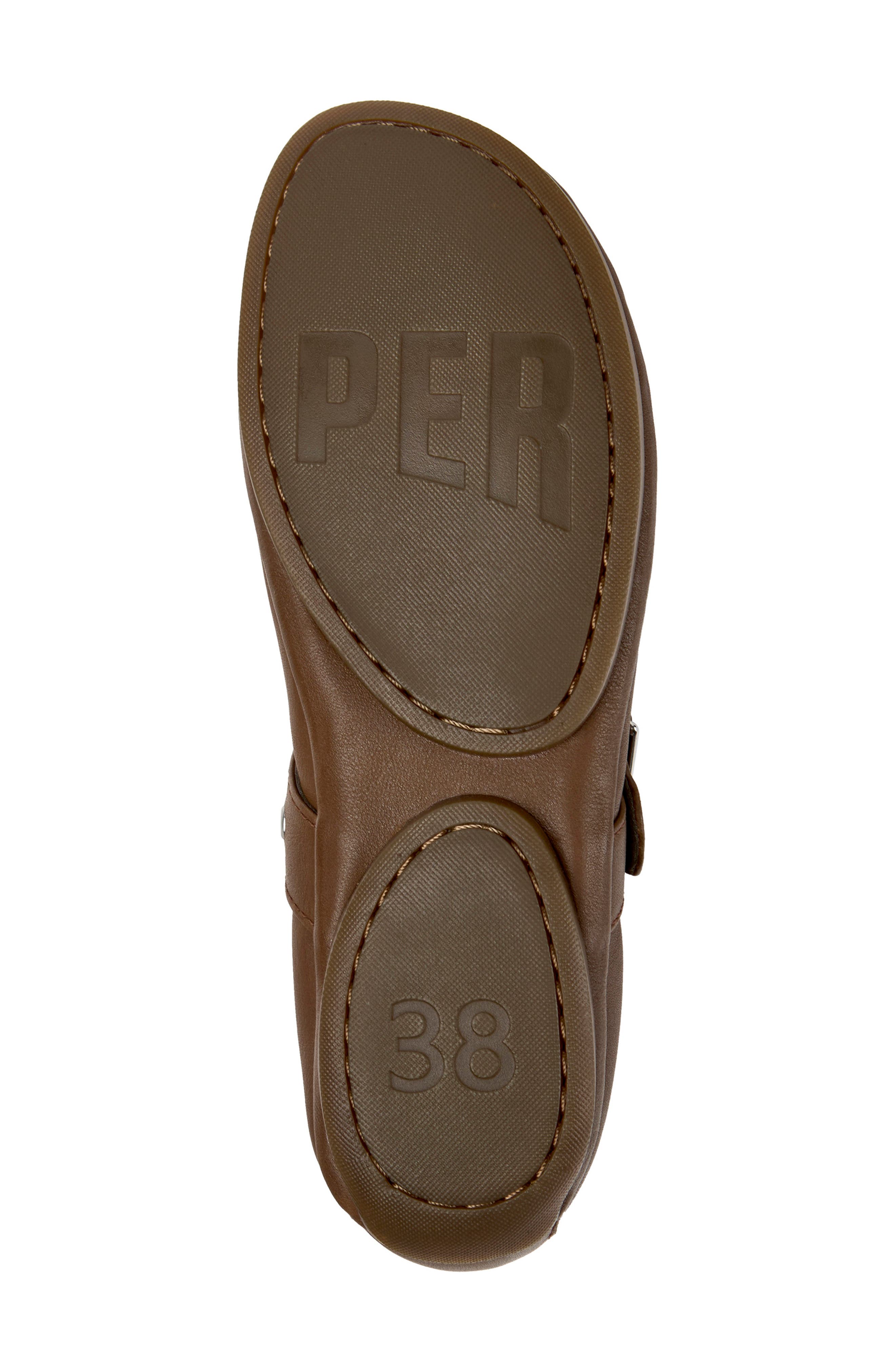 Right Nina Ballerina Flat, Alternate, color, MEDIUM BROWN