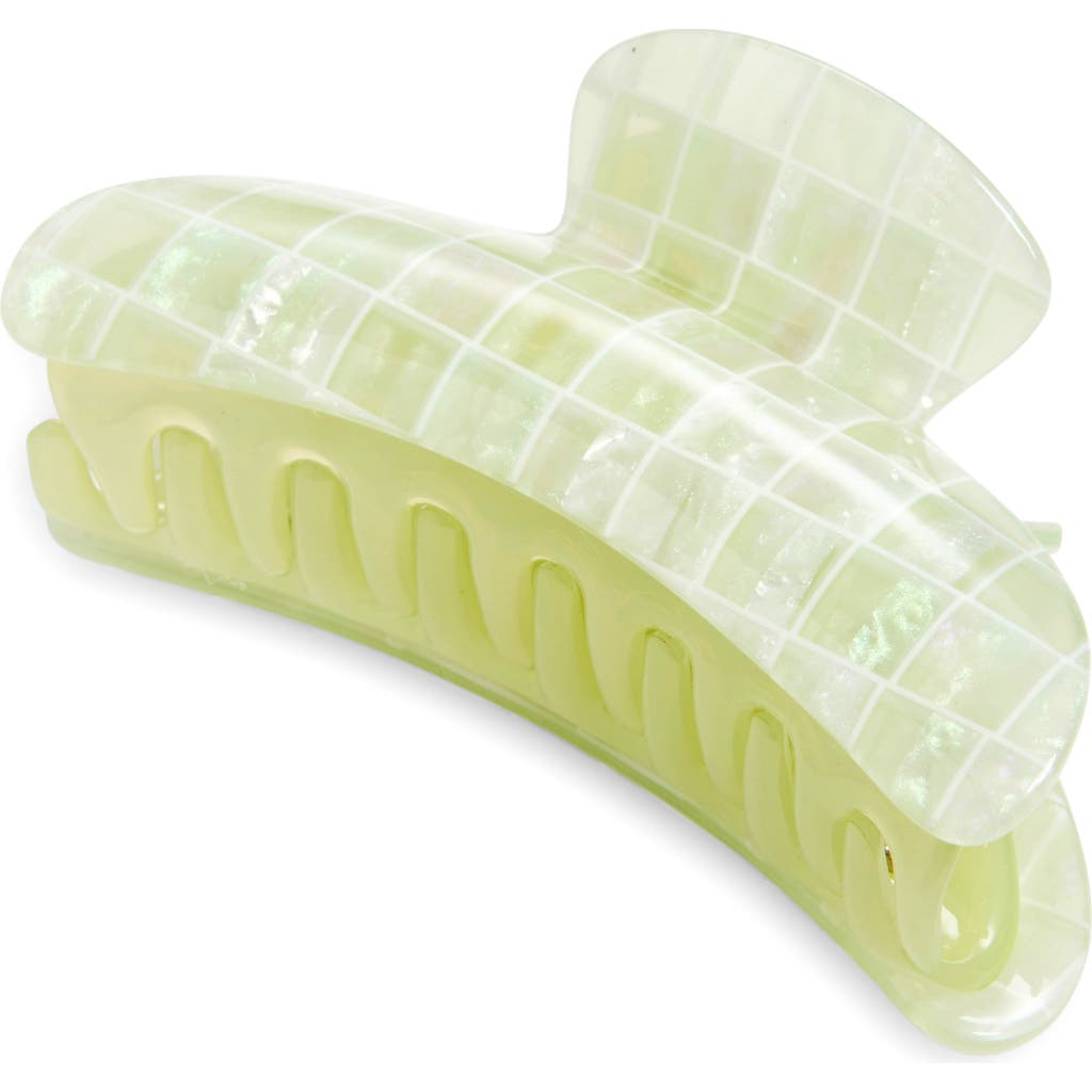 Machete Grande Heirloom Claw Clip In Mint Shell Checker