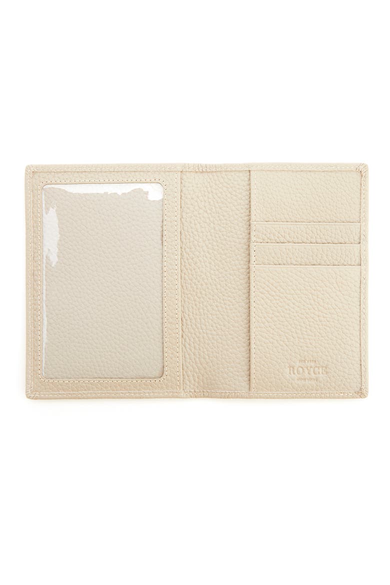 Personalized Leather Vaccine Card Holder, Alternate, color, TAUPE - DEBOSS