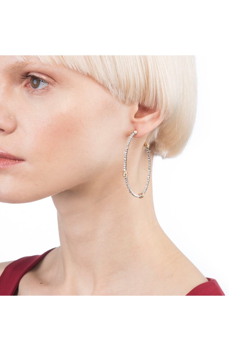 Alexis Bittar Crystal Pavé Knotted Hoop Earrings, Alternate, color,