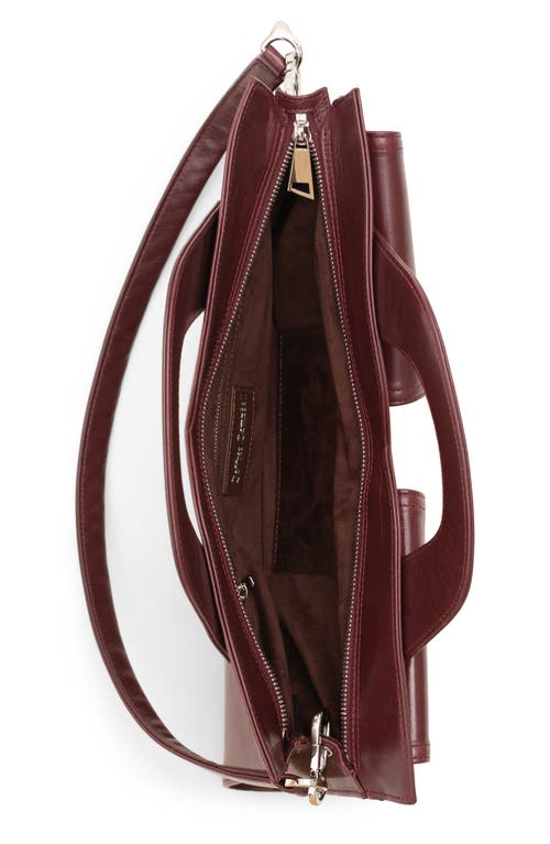 Jeffrey Campbell Lorelai Double Strap Leather Satchel In Wine