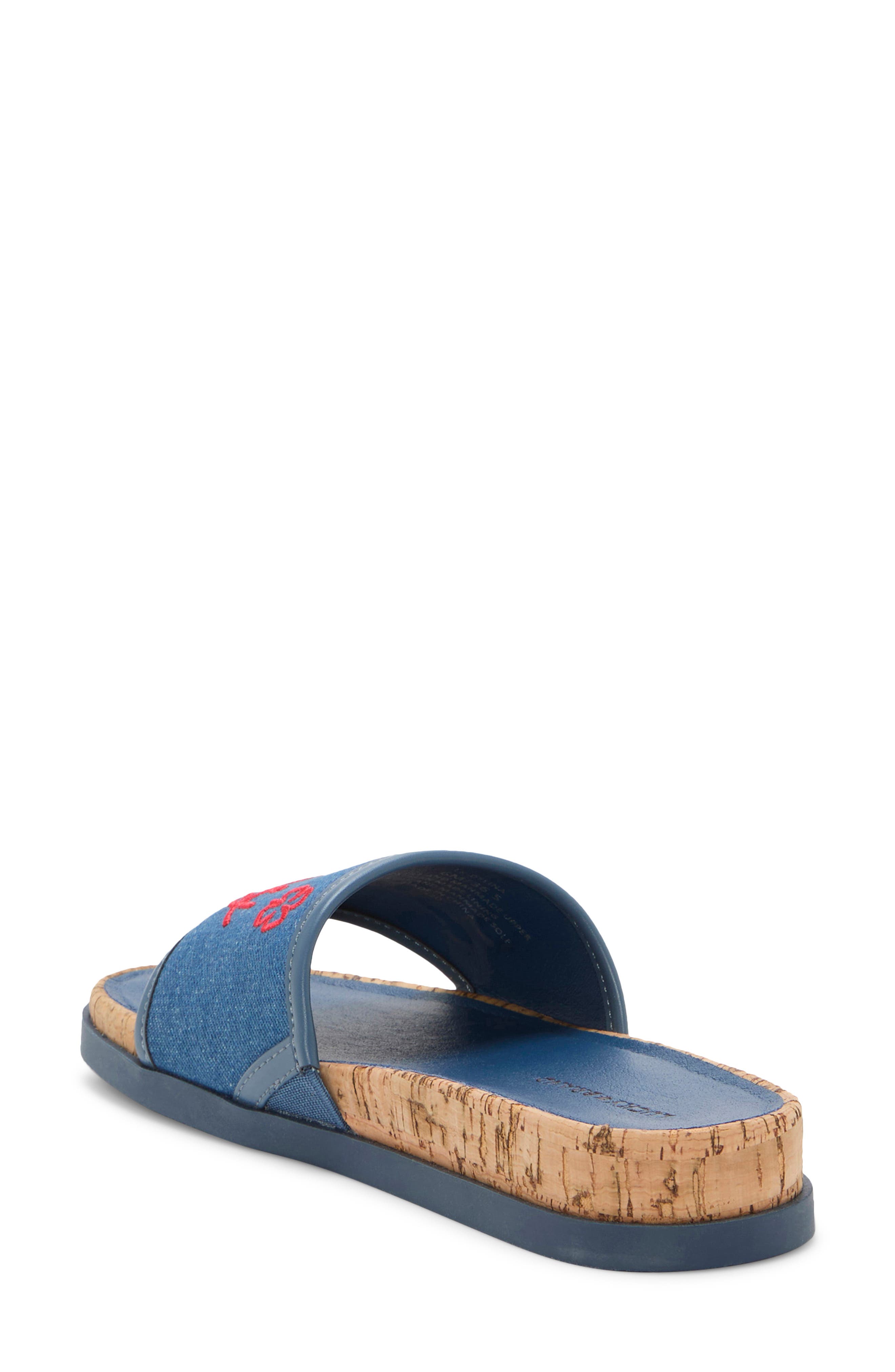 Lucky Brand Dylina Slide Sandal, Alternate, color, Light Wash