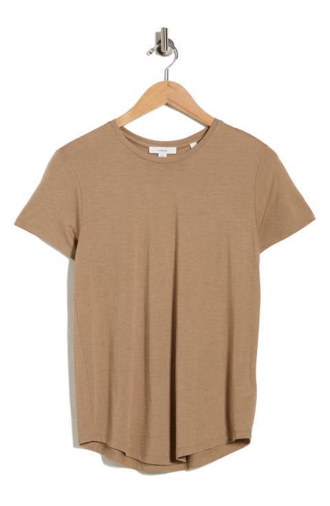 Crewneck Shirt Tail T-Shirt
