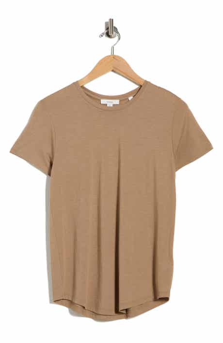 Vince Crewneck Shirt Tail T-Shirt