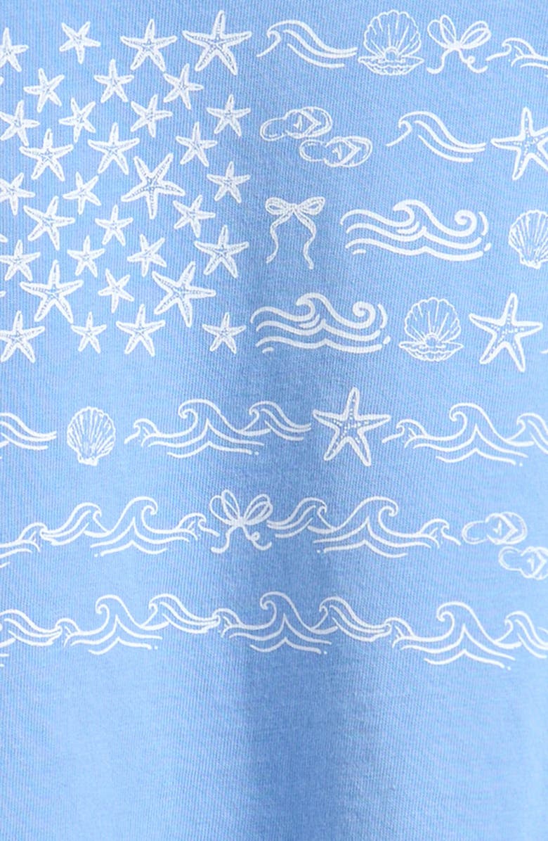 vineyard vines Kids' Oversize Cotton Graphic T-Shirt, Alternate, color, Serenity Blue