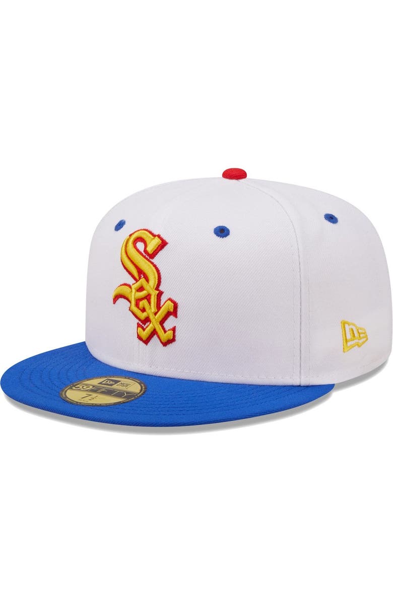 New Era Men's New Era White/Royal Chicago White Sox 2005 World Series Cherry Lolli 59FIFTY Fitted Hat, Alternate, color, White