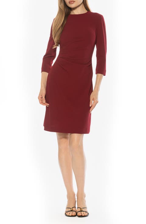 Rio Crewneck Pleated Shift Dress