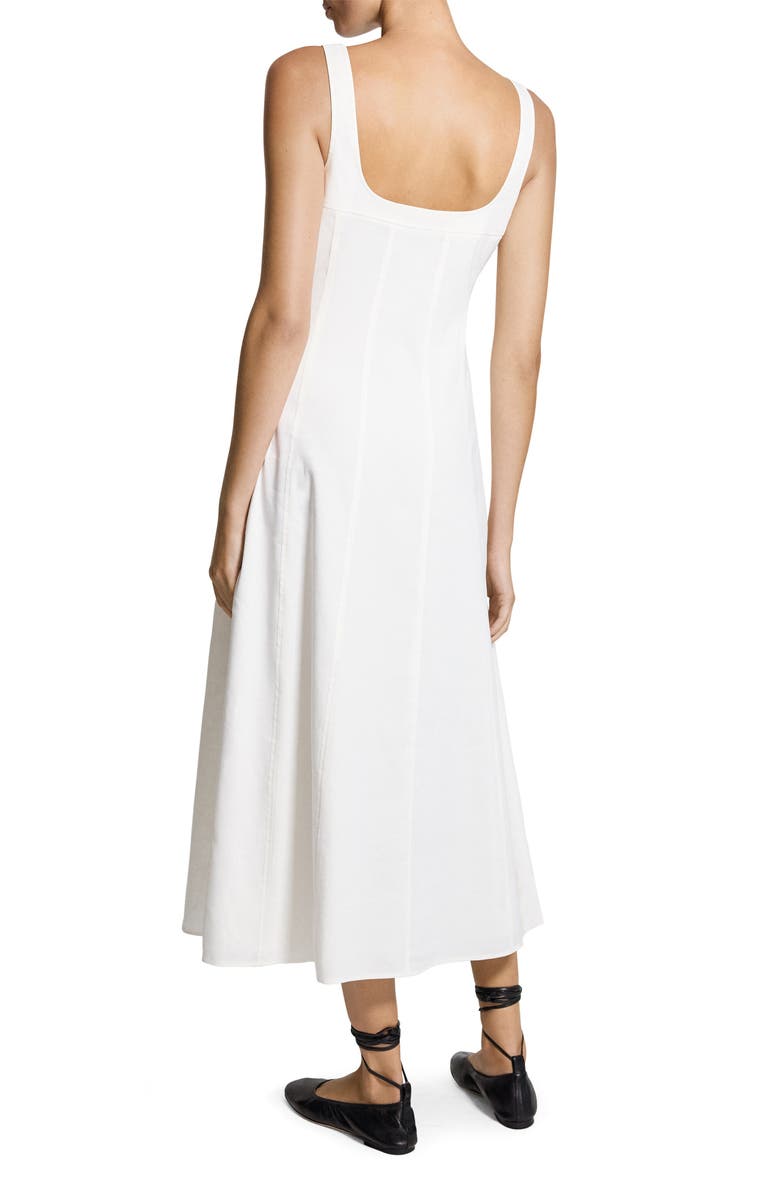 Theory Sleeveless Seamed Linen Blend Fit & Flare Dress, Alternate, color, 