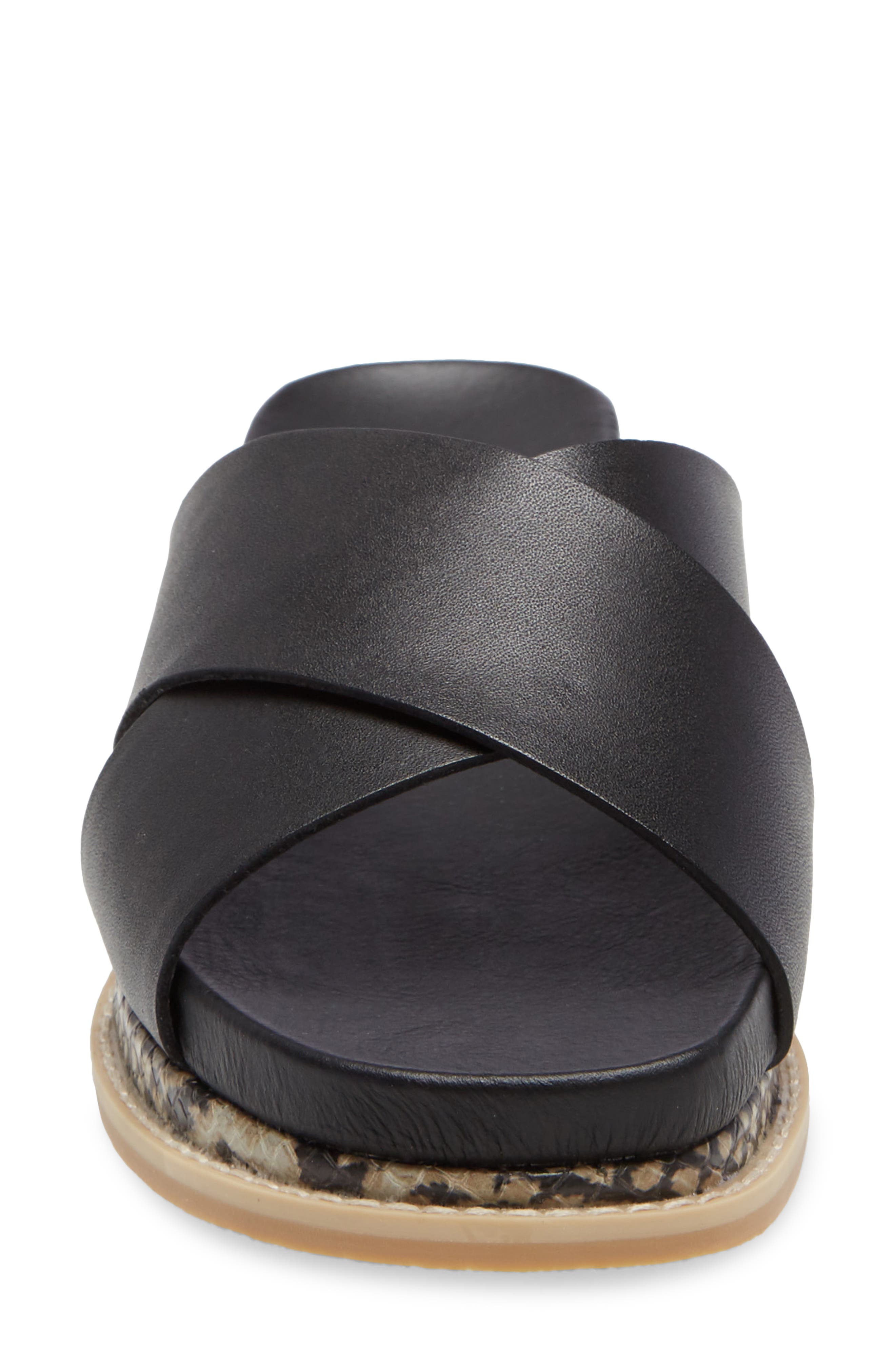 Carter Platform Slide Sandal, Alternate, color, BLACK