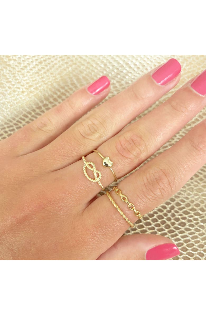 The Lovery Fine Jewelry Twisted Gold Band, Alternate, color, Yellow Gold