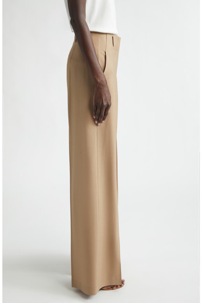 Thames Tropical Wool Blend Wide Leg Pants, Alternate, color, BROWNSTONE