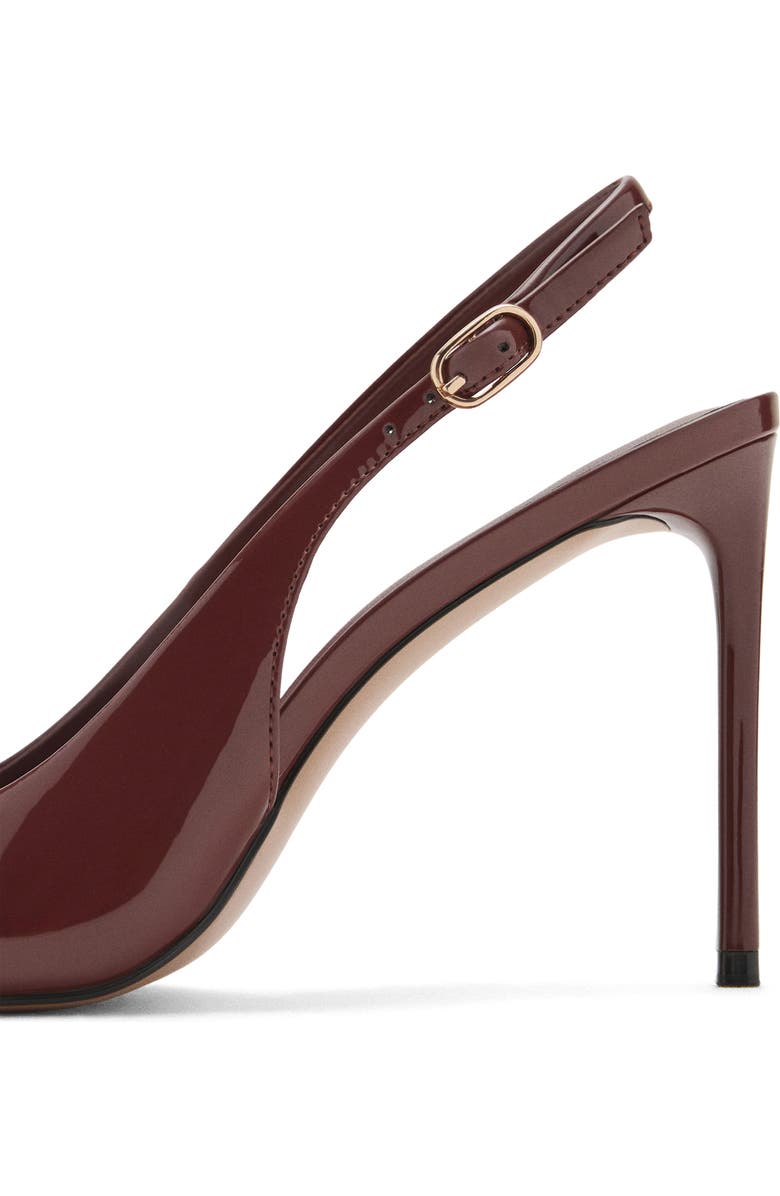 MANGO Slingback Pointed Toe Pump, Alternate, color, Brown