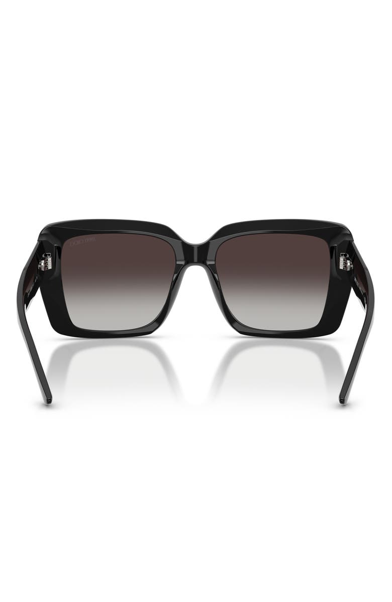 Jimmy Choo 54mm Gradient Square Sunglasses, Alternate, color, Black / Grey Gradient