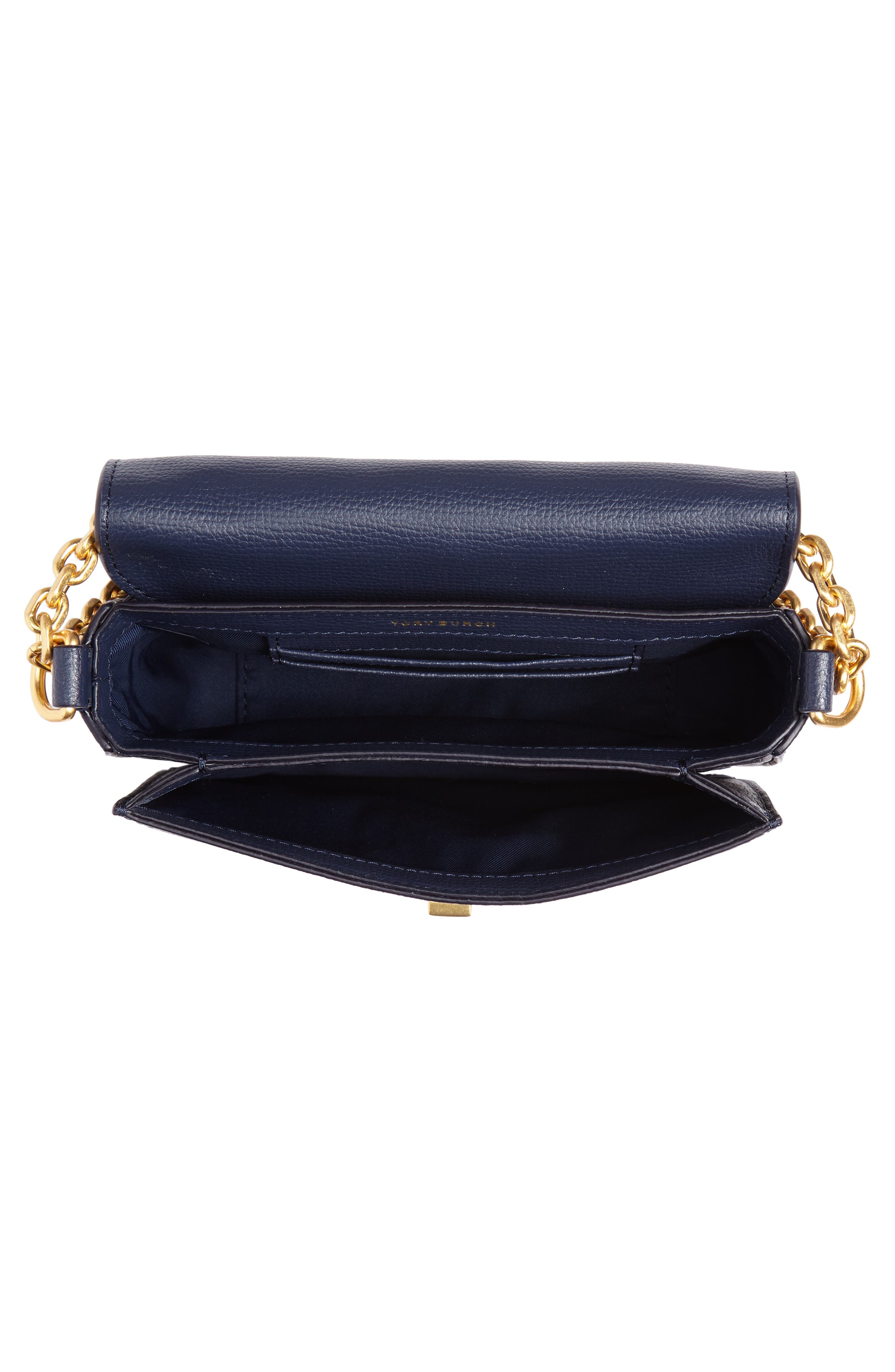 Tory Burch Mini Kira Leather & Fil Coupé Bag, Alternate, color, 