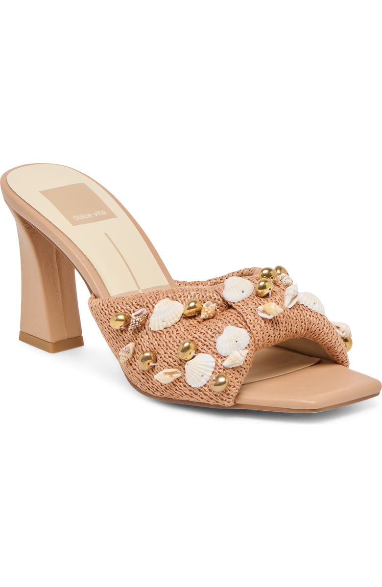 Dolce Vita Tylah Sandal, Main, color, Toffee Beaded Raffia