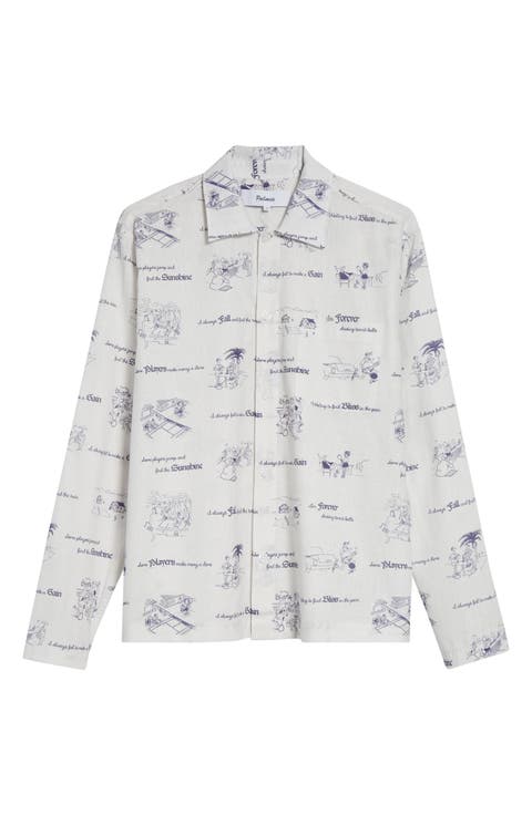 Sunshine Print Cotton 
Linen Shirt