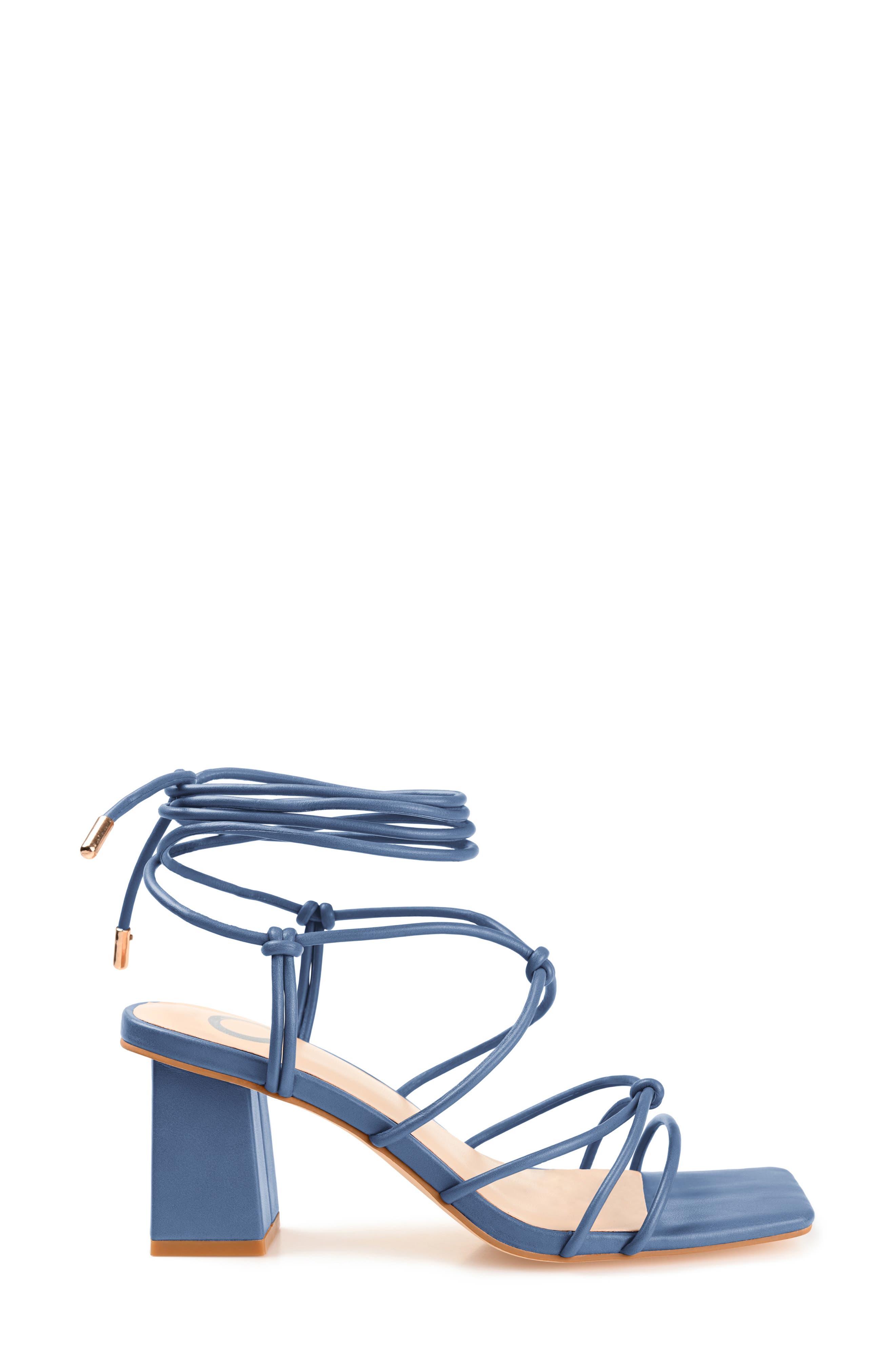 Journee Collection Harpr Heeled Sandal, Alternate, color, Blue