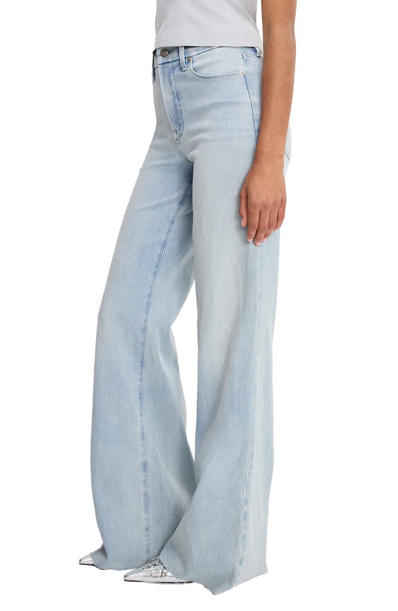 Good American Soft-Tech Good Waist Palazzo Jeans, Alternate, color, Indigo1145