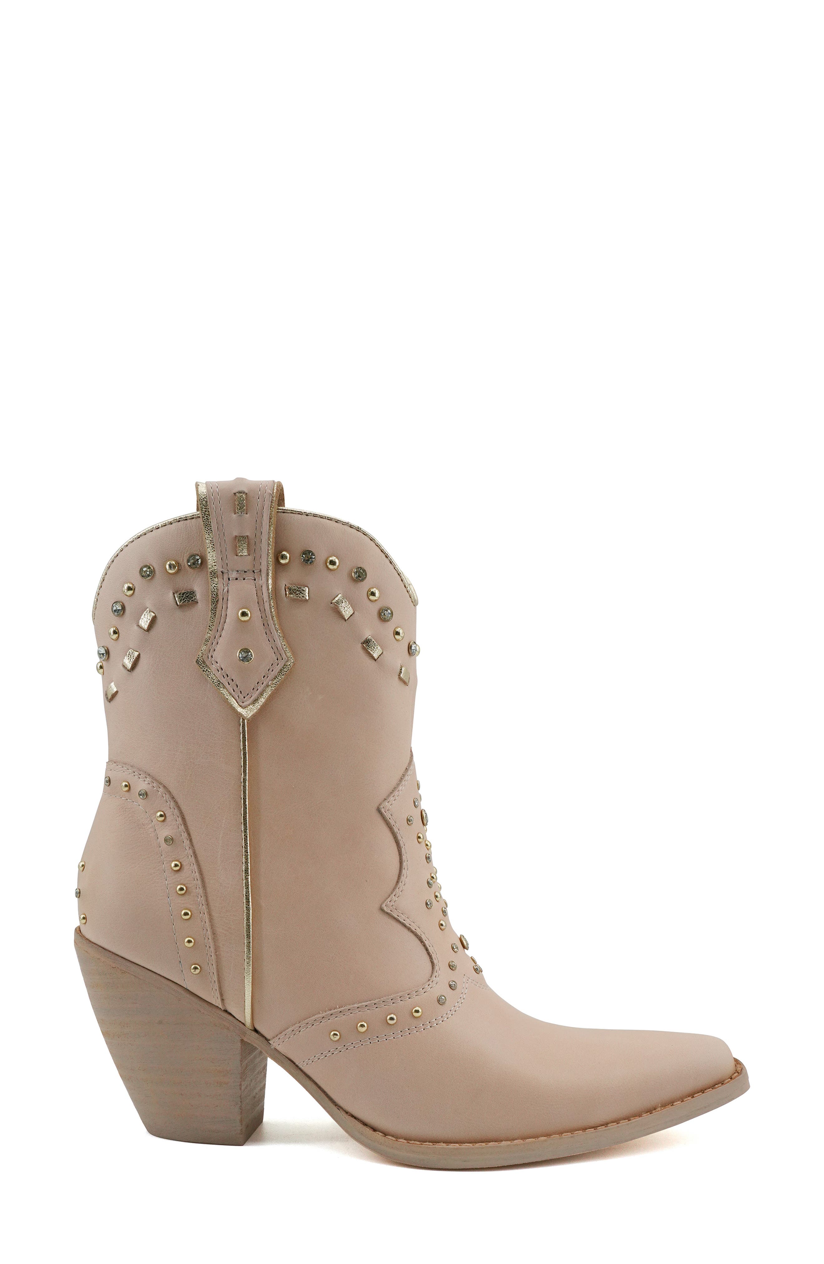 ZIGI Angola Studded Western Boot, Alternate, color, Pink Leather