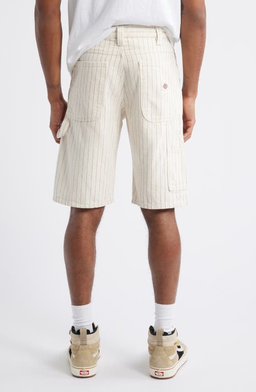 Dickies Service Stripe Canvas Carpenter Shorts In Egret