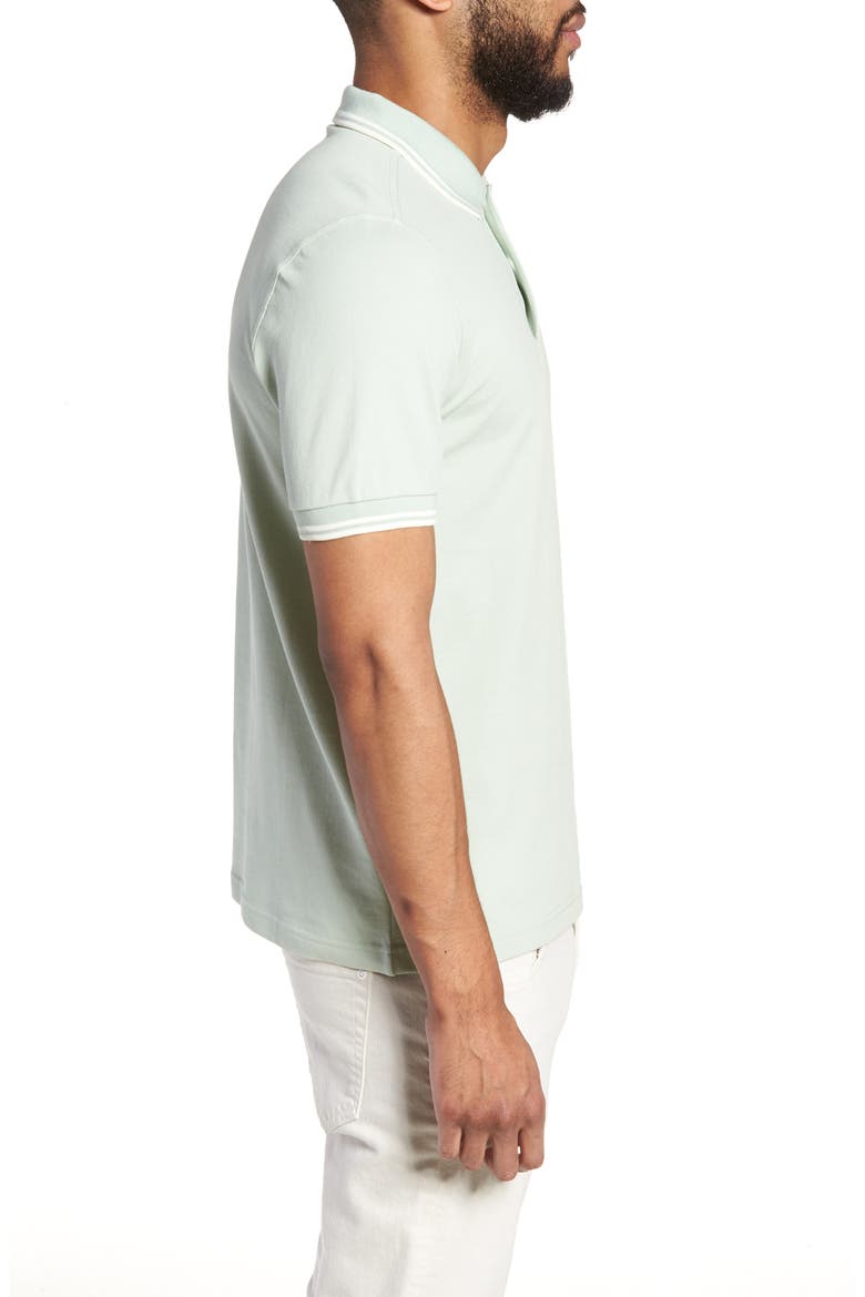 Extra Trim Fit Twin Tipped Piqué Polo, Alternate, color, NIGHTGREEN/ SNWHT