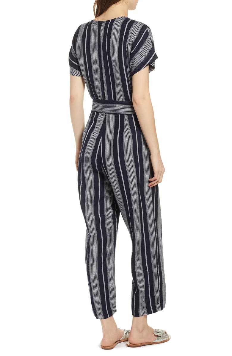 Rails Angela Stripe Short Sleeve Jumpsuit, Alternate, color,