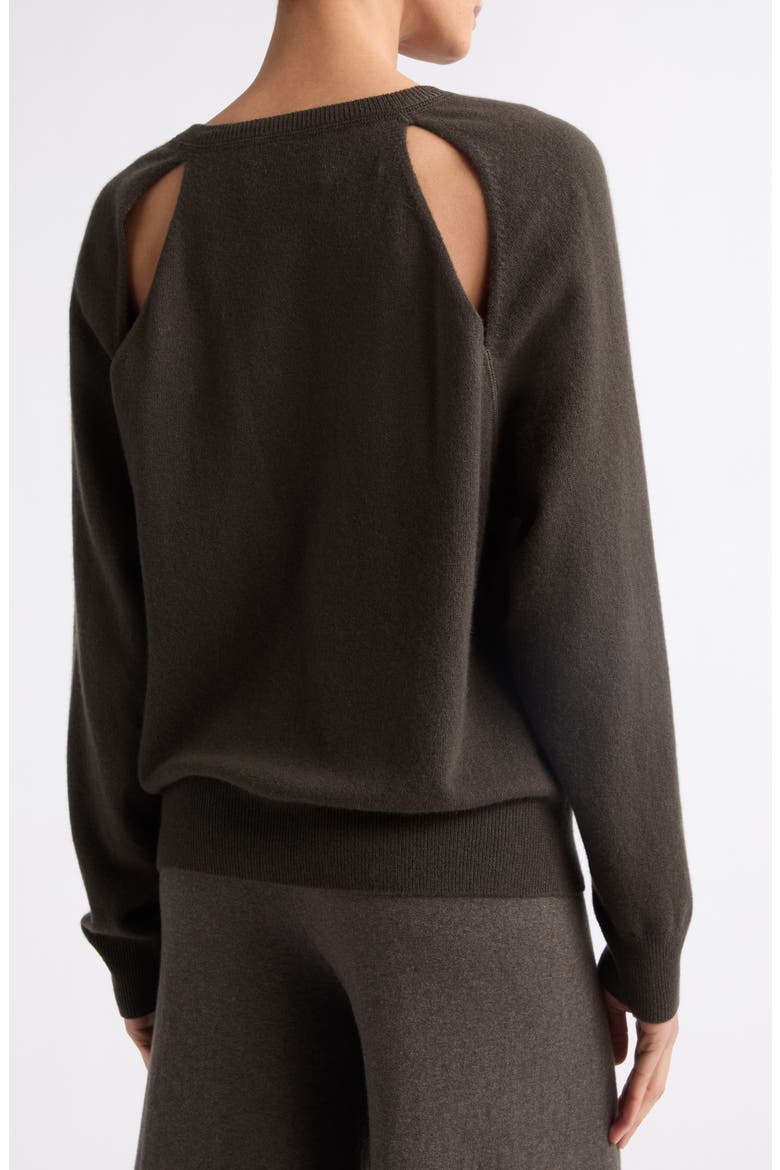 Cambrie Raglan Sleeve Cashmere Sweater, Alternate, color, DARK FERN