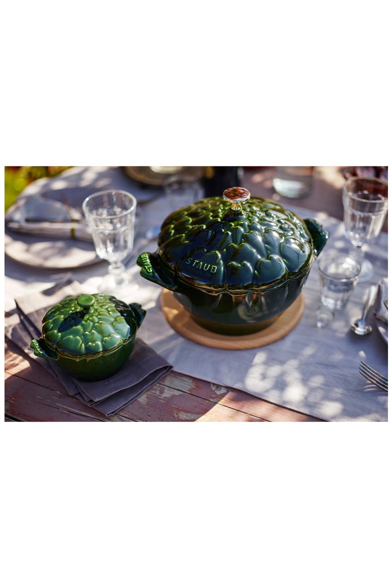 3-Quart Enameled Artichoke Cast Iron Dutch Oven, Alternate, color, BASIL