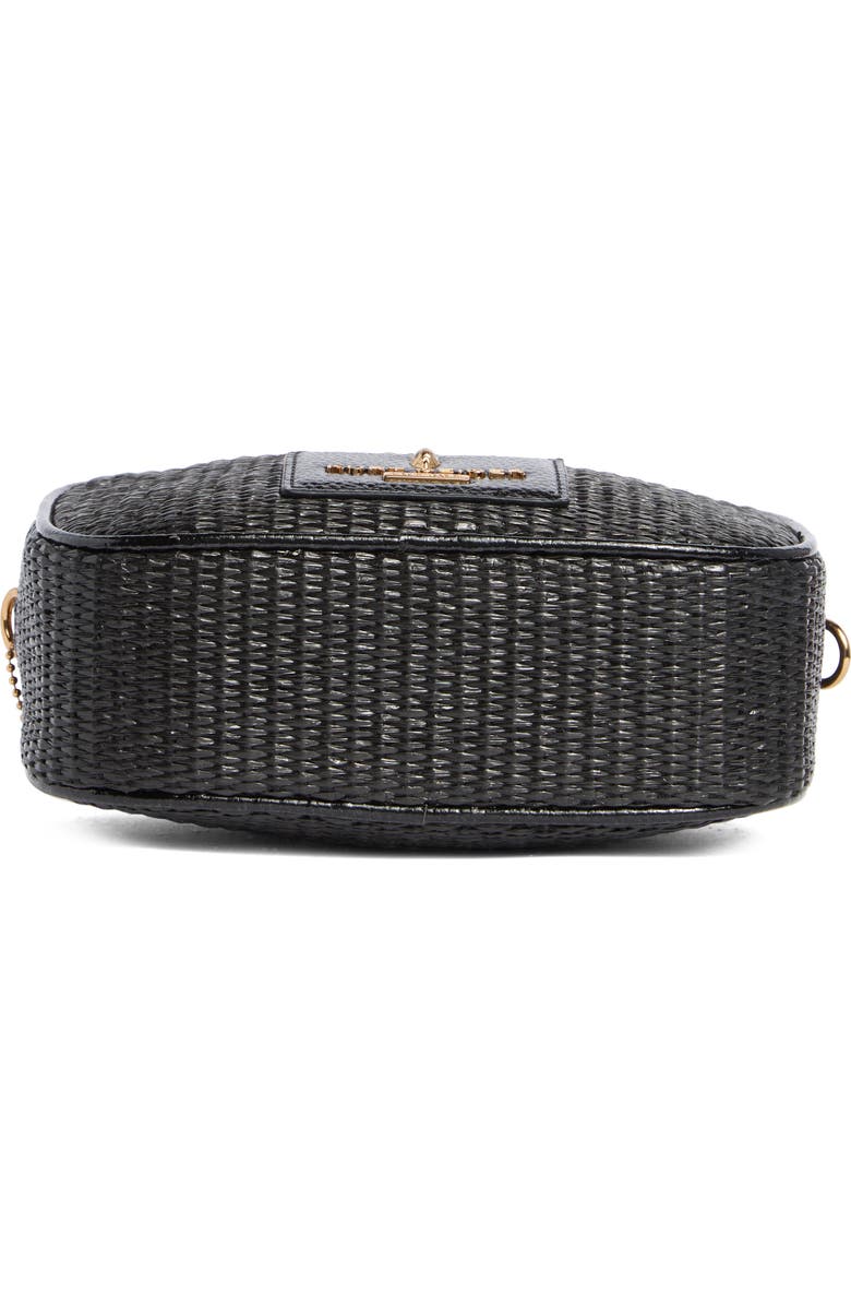Kurt Geiger London Chiswick Raffia Camera Bag, Alternate, color, Black