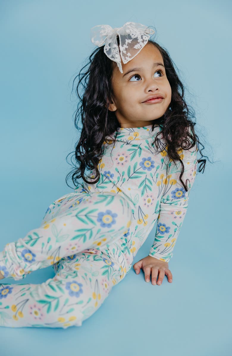 Copper Pearl Kids' Clara Fitted Long Sleeve Two-Piece Pajamas, Alternate, color, 