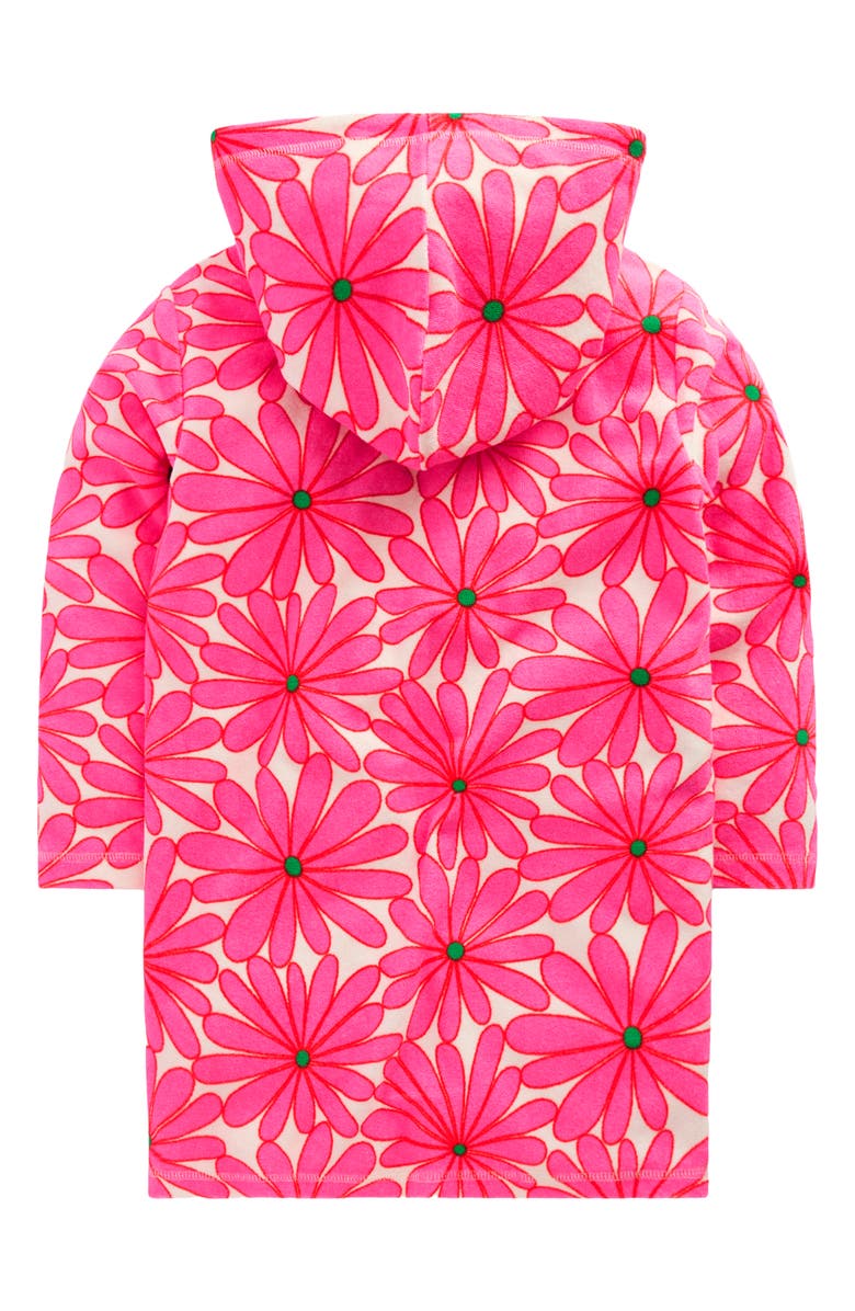 Mini Boden Kids' Romie Towelling Floral Cover-Up Dress, Alternate, color, Knockout Pink Giant Daisy