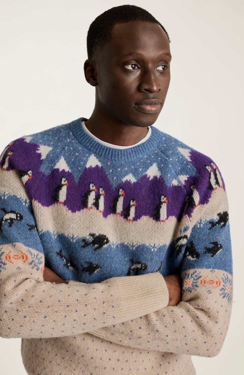 Bonobos Critter Fair Isle Wool Blend Sweater, Alternate, color, 