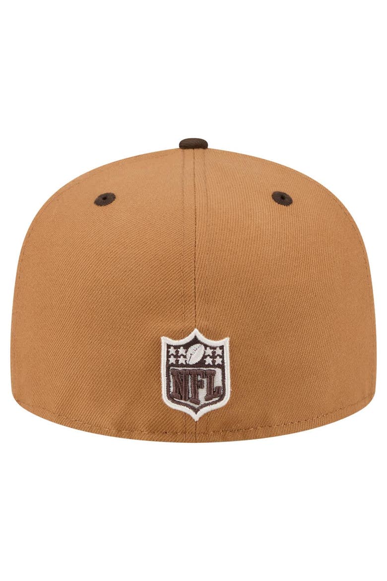 Men's New Era  Light Brown/Dark Brown Buffalo Bills Two-Tone Walnut 59FIFTY Fitted Hat, Alternate, color, Light Brown