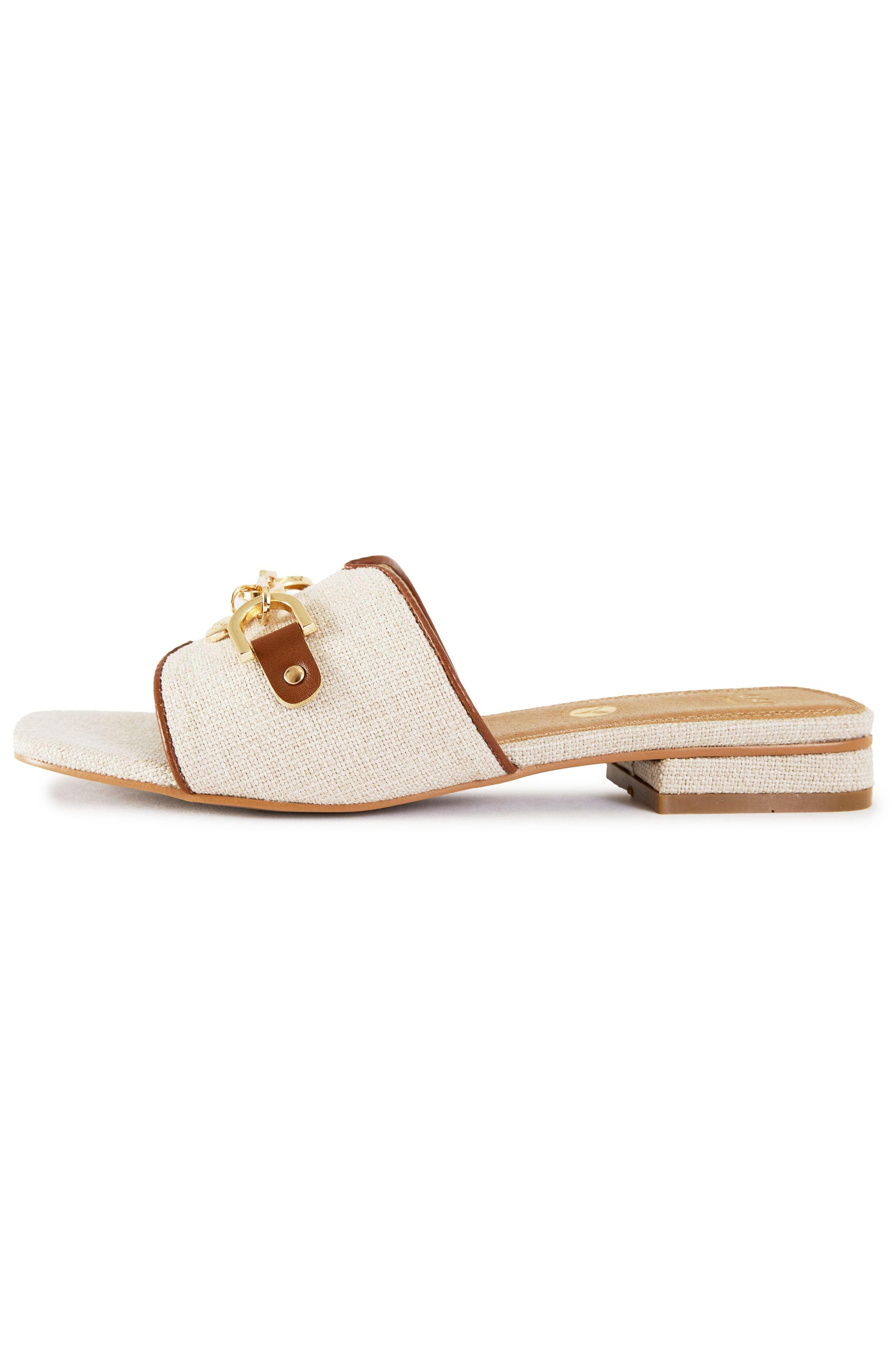 Aji Mule Slide Sandals, Main, color, Natural