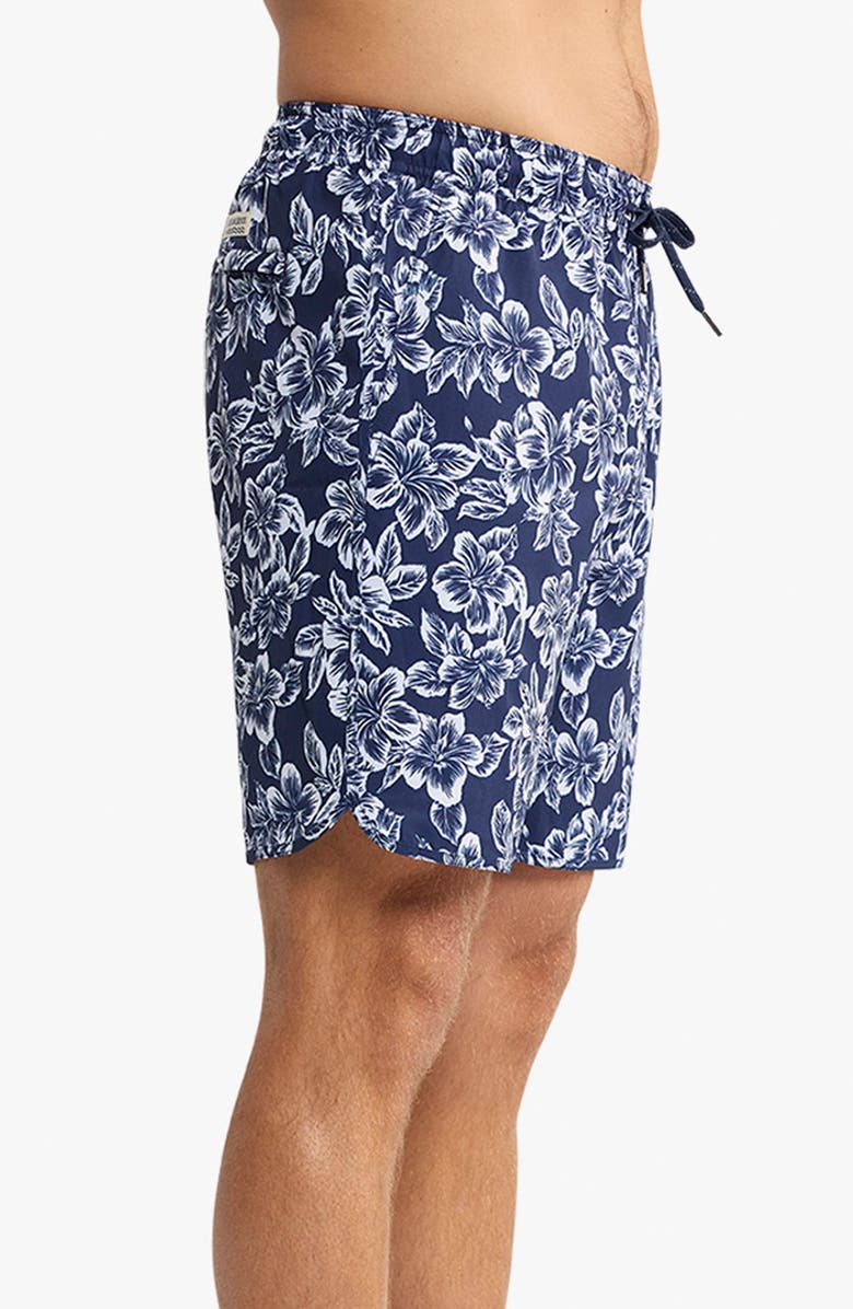 Fair Harbor The Anchor Swim Trunks, Alternate, color, Navy Botanical