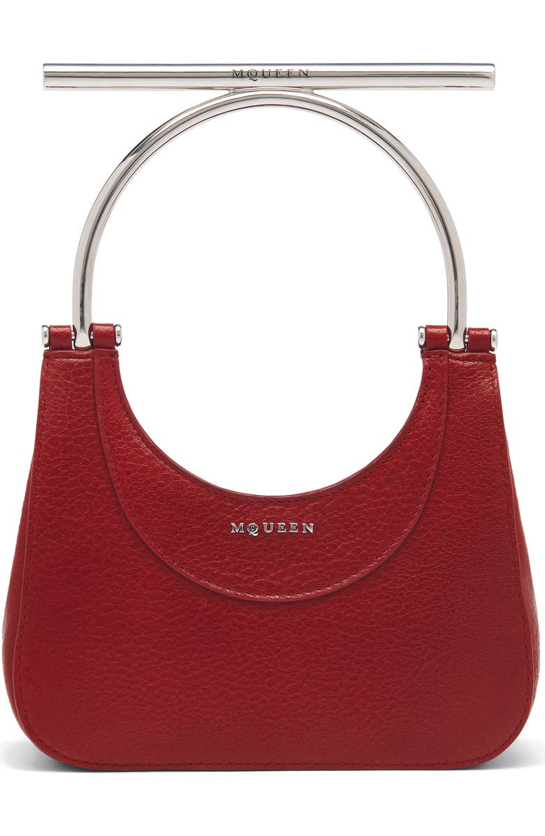 McQueen Mini T-Bar Crossbar Leather Handbag, Main, color,