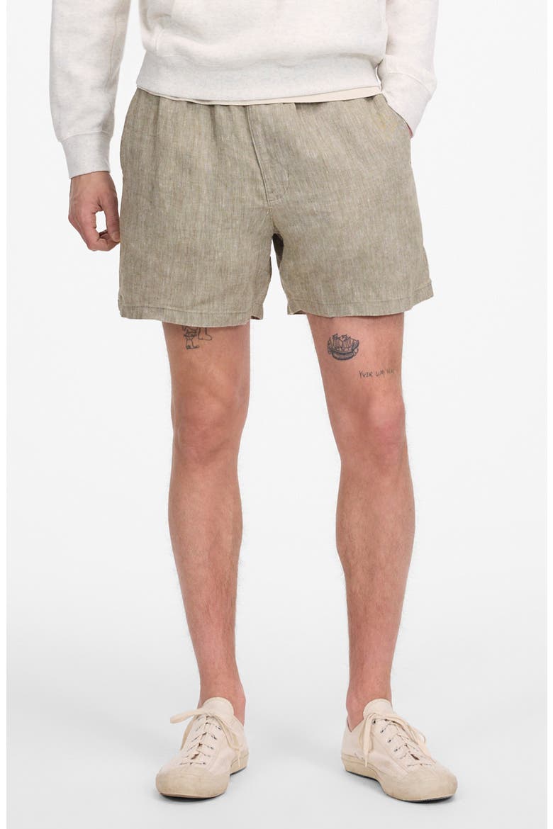 Everywear Linen Shorts, Main, color, SAGE