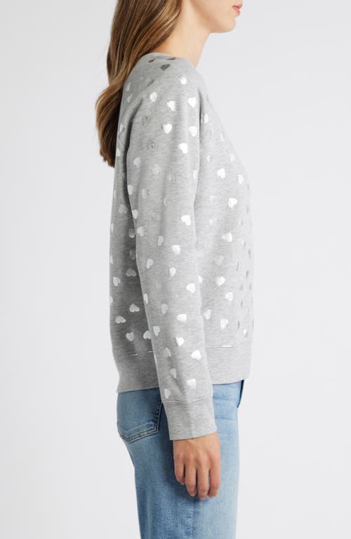 Shop Caslon ® Heart Foil Print Graphic Sweatshirt