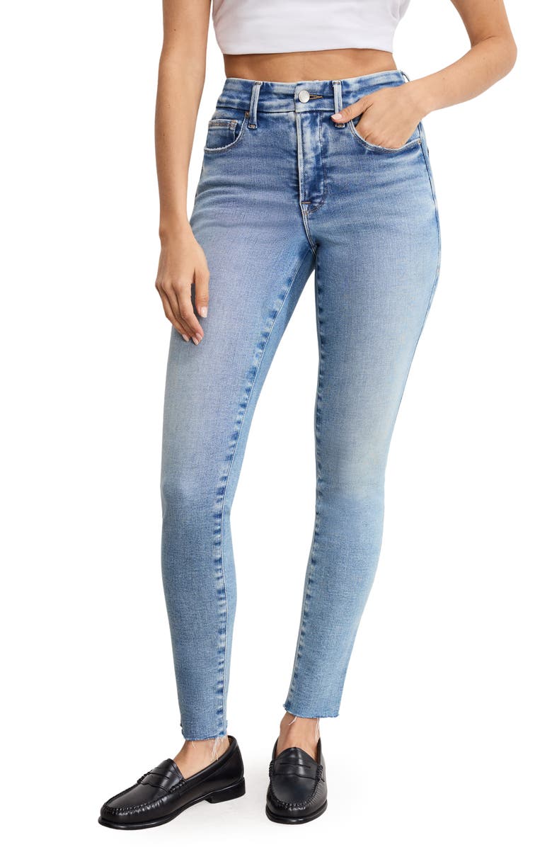 Good American Soft Tech Skinny Jeans, Main, color, Indigo1076
