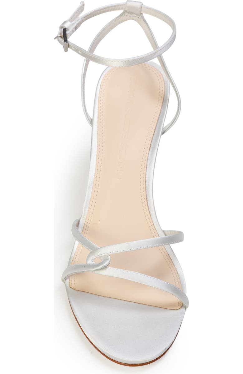 BLACK SUEDE STUDIO Miley 70 Satin Sandal, Alternate, color, White Satin
