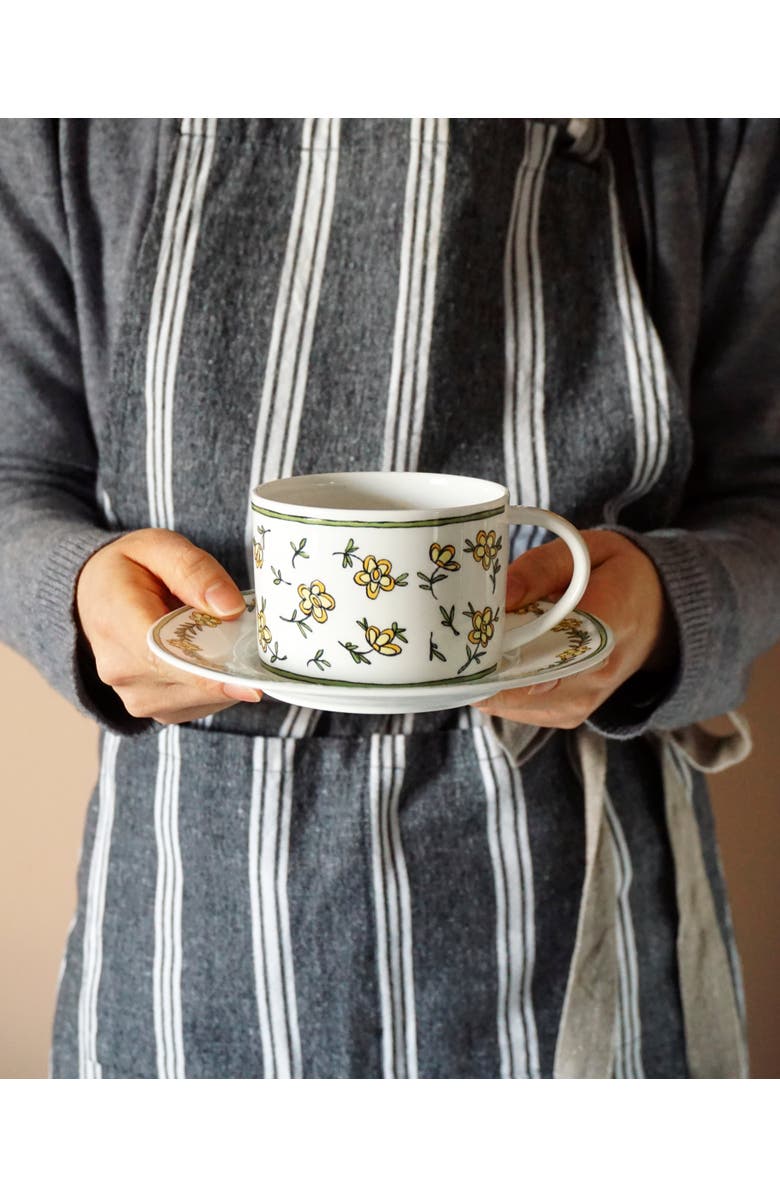 Twig New York Heritage Daisy Chain Cup and Saucer, Alternate, color, Multi