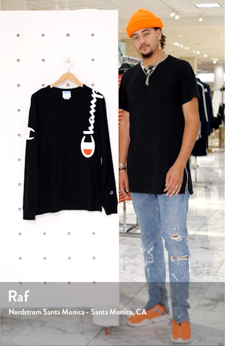 Heritage Over Shoulder Script Long Sleeve T-Shirt, sales video thumbnail