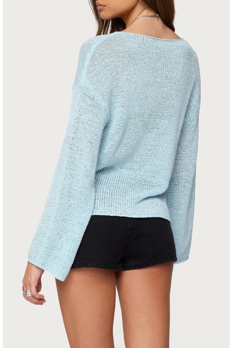 Drop Shoulder Lightweight Sweater, Alternate, color, LIGHT-BLUE