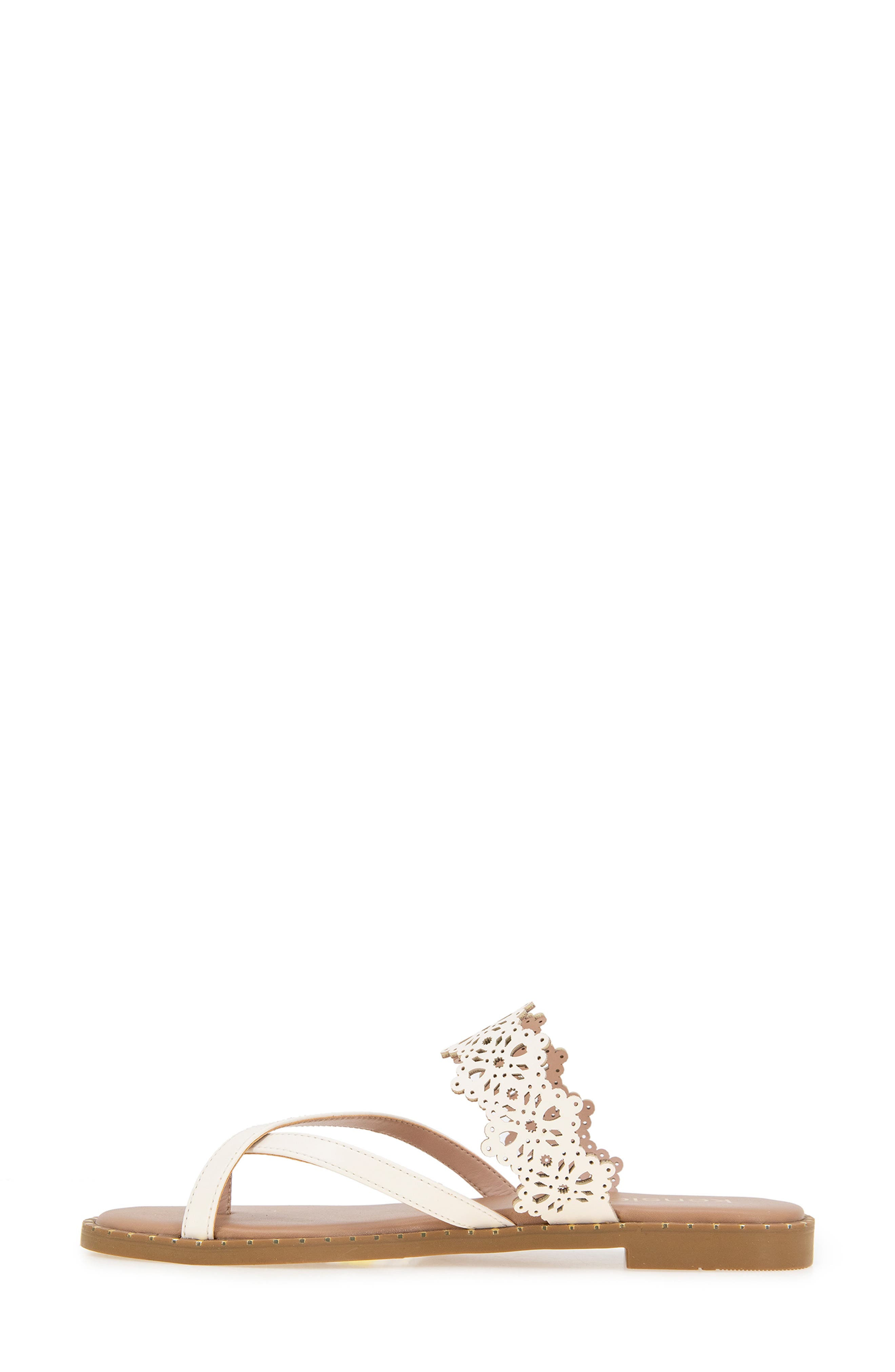 Kensie Masha Laser Cut Toe Loop Sandal, Alternate, color, 