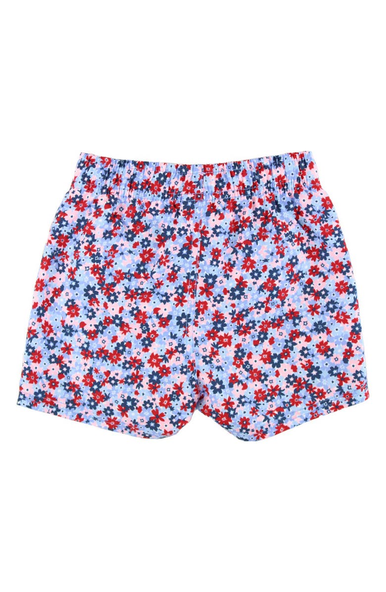 RuggedButts Kids' Red White & Bloom Swim Trunks, Alternate, color, 