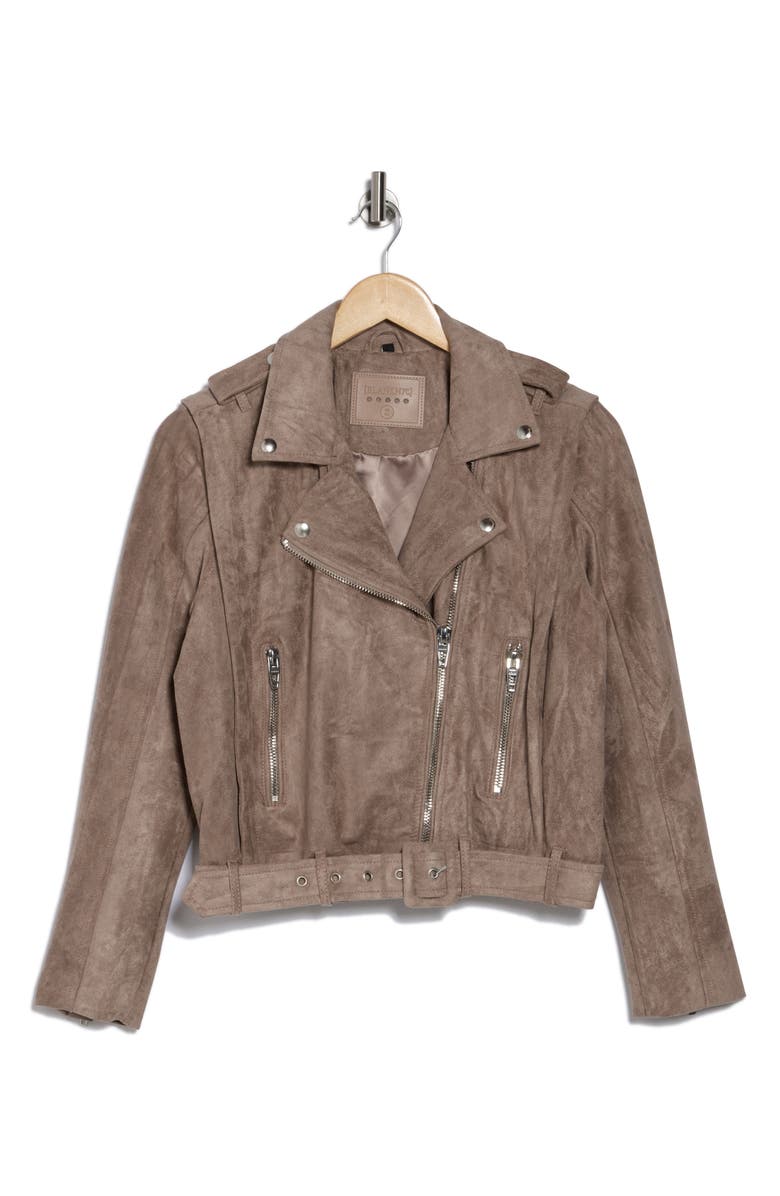 BLANKNYC Faux Suede Moto Jacket, Alternate, color,